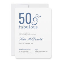 50 och fantastisk 50-års födelsedagsinbjudan