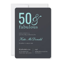 50 och fantastisk 50-års födelsedagsinbjudan