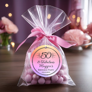 50 och fantastisk 50-årsfest gåvor etiketter