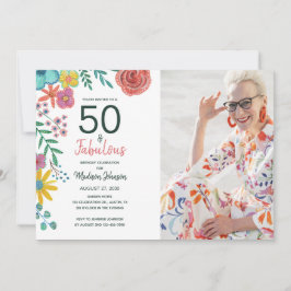 50 och fantastisk elegant blomster vattenfärg  inbjudningar