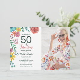 50 och fantastisk elegant blomster vattenfärg inbjudningar