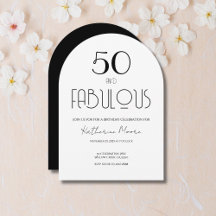 50 och fantastisk femtioårs födelsedagsinbjudan
