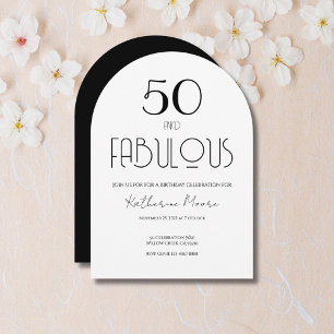 50 och fantastisk femtioårs födelsedagsinbjudan inbjudningar