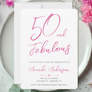 50 och fantastisk femtioårsdag inbjudningar