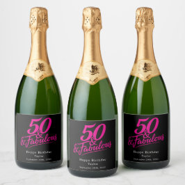 50 och fantastisk födelsedag Chic Rosa Skript
