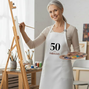 50 och fantastisk födelsedagsfest med körsbärsvin långt förkläde
