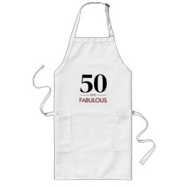 50 och fantastisk födelsedagsfest med körsbärsvin långt förkläde