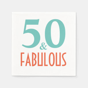50 och fantastisk födelsedagsfest papper pappersservett