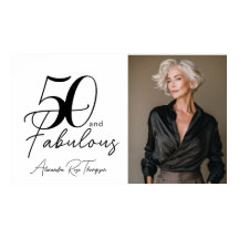 50 och fantastisk foto 50-års födelsedagsfest