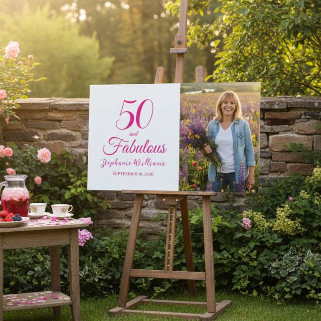 50 och fantastisk foto 50-årsfest poster (Skapare uppladdad)