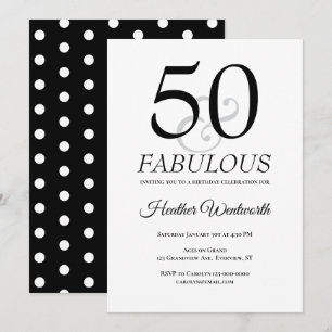 50 och fantastisk Klassiska prickar 50-årsdag Inbjudningar
