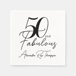 50 och fantastisk manus 50-årsfest pappersservett