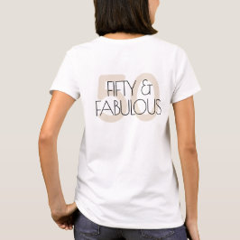50 och fantastisk modern Beige femtio Födelsedagsf T Shirt