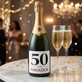 50 och fantastisk modern körsbärsvin födelsedagsfr