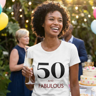 50 och fantastisk modern körsbärsvin födelsedagsfr t shirt