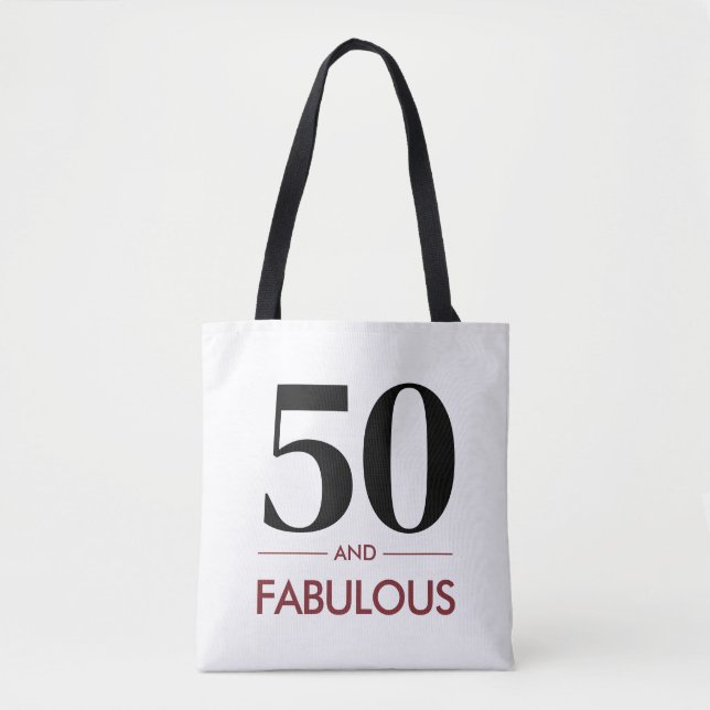 50 och fantastisk modern körsbärsvin födelsedagsfr tygkasse (Framsida)