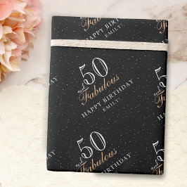 50 och fantastisk modern svart 50-årsdag presentpapper