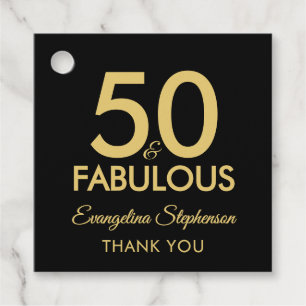 50 och fantastisk modern svart guld 50-årsdag gåvor etiketter