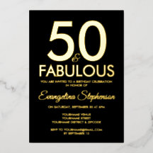 50 och fantastisk modern svart guld 50-årsfirande