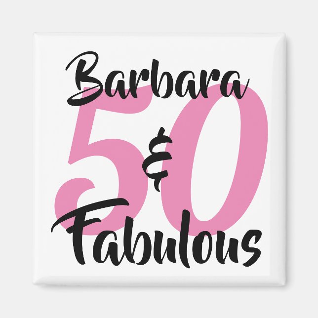 50 och fantastisk personlig födelsedagsfest magnet (Framsidan)