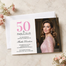 50 och fantastisk rosa 50-årsdag