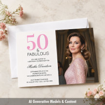 50 och fantastisk rosa 50-årsfirande