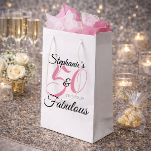 50 och fantastisk rosa personlig födelsedagsfest