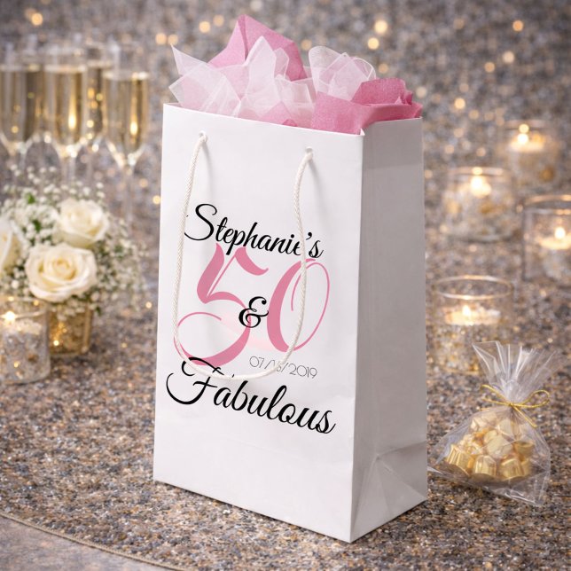 50 och fantastisk rosa personlig födelsedagsfest (Skapare uppladdad)