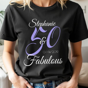 50 och fantastisk Rosa Personlig Födelsedagsfest T Shirt