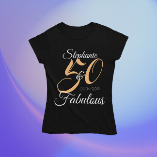 50 och fantastisk Rosa Personlig Födelsedagsfest T Shirt