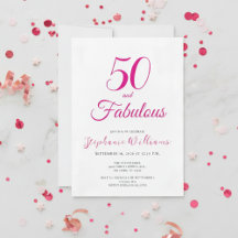 50 och fantastisk skrift Rosa 50-årsfest