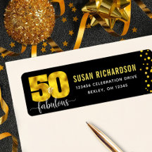 50 och fantastisk svart guld folie prickar flickak