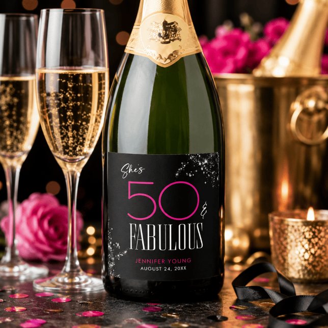 50 och fantastisk svart rosa glamör glänsande föde (Skapare uppladdad)