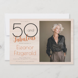 50 och fantastisk Terracotta 50-årsfest Inbjudningar