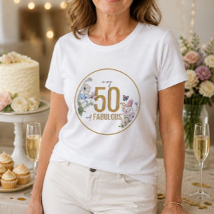 50 och fantastisk vildblomma t shirt