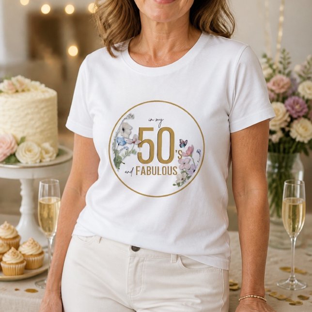 50 och fantastisk vildblomma t shirt (Skapare uppladdad)