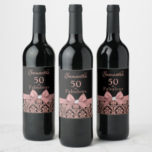50 och fantastiska födelsedagsfester i vin namn vinflaska etikett