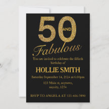 50 och fantastiska födelsedagsinbjudan