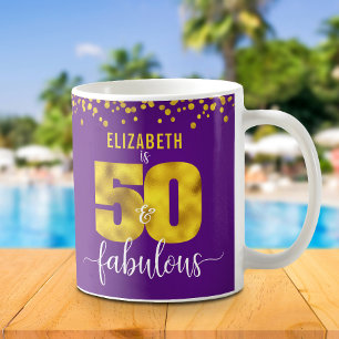50 och fantastiska födelsedagskalendrar på folie a kaffemugg