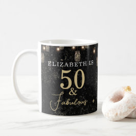 50 och fantastiska guld svarta marmorerade murarlj kaffemugg
