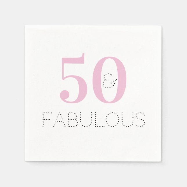 50 och fantastiska | Modern Rosa från Typografi Pappersservett (Framsidan)