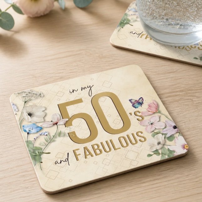 50 och fantastiska vildblommor underlägg papper kvadrat (Skapare uppladdad)