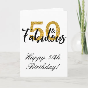 50 och fantastiskt Grattis på 50-årsdagen Kort