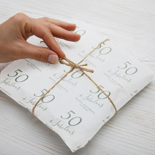 50 och fantastiskt namn personlig födelsedag  presentpapper