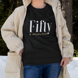 50 och febrig typografi enkel, modern födelsedag t shirt