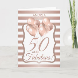 50 och feta 50:e födelsedagen Ro Guld Kort