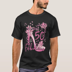 50 och fjärilar av Blommigt Högklackar 50 T Shirt