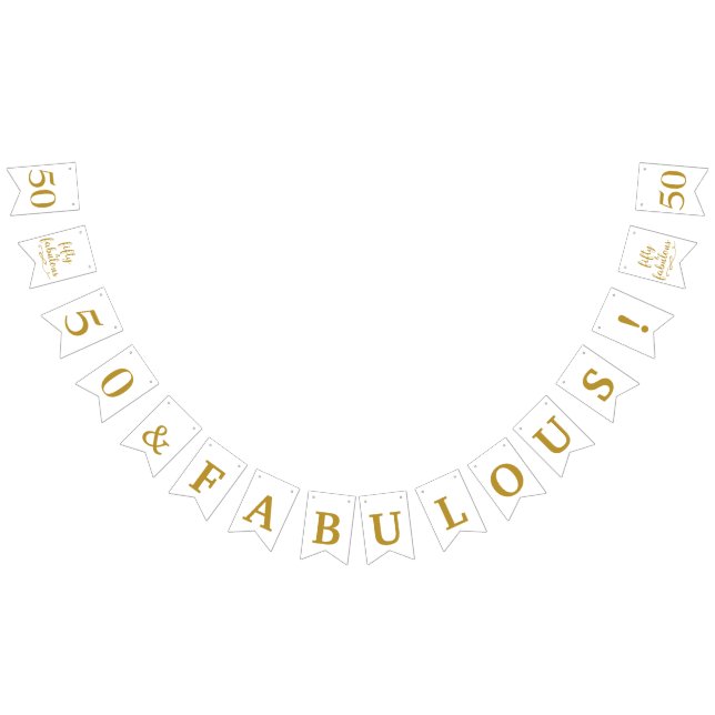 50 och Fläckvitt Guld Vimplar (Alla)