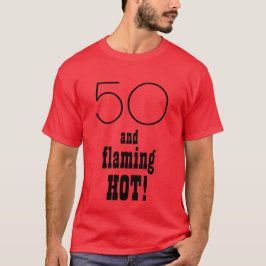 50 och flamma designen för citationstecken för t shirt