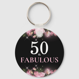50 och Fofulous 50:e födelsedagskalender Nyckelked Nyckelring